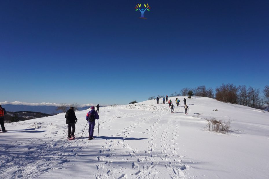 Ciaspolata verso la cima di monte scuro